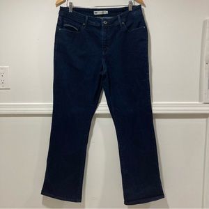 Levis 512 Bootcut Perfectly Shaping Jeans Womens Size 18W Stretch Dark Wash